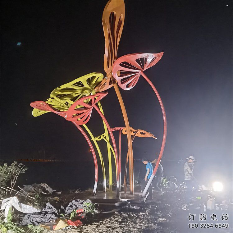 芭蕉葉雕塑精選，露天雕塑，不銹鋼芭蕉葉雕塑制作廠家