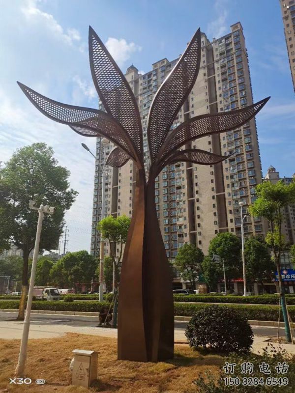 仿真樹葉雕塑，校園雕塑，彩繪仿真樹葉雕塑廠家