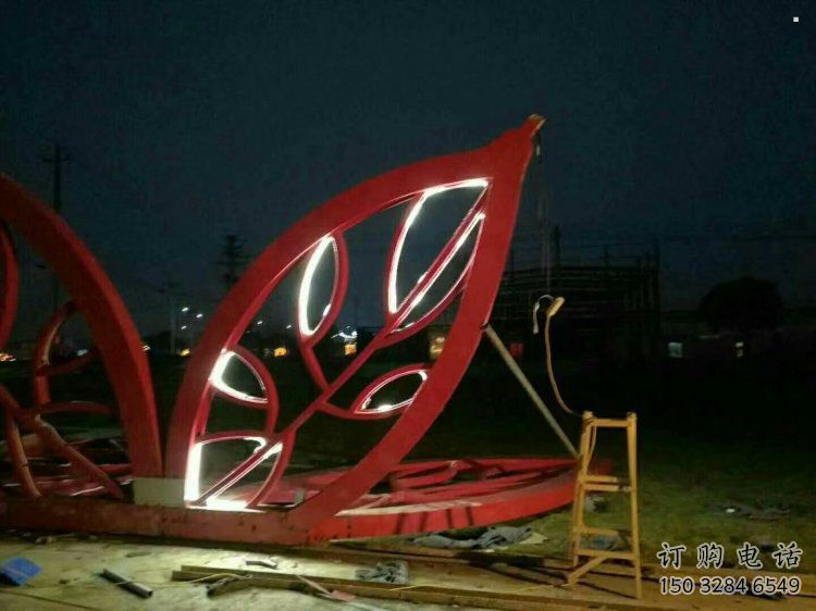燈光樹葉雕塑精選，景觀概念，燈光樹葉雕塑生產(chǎn)廠家