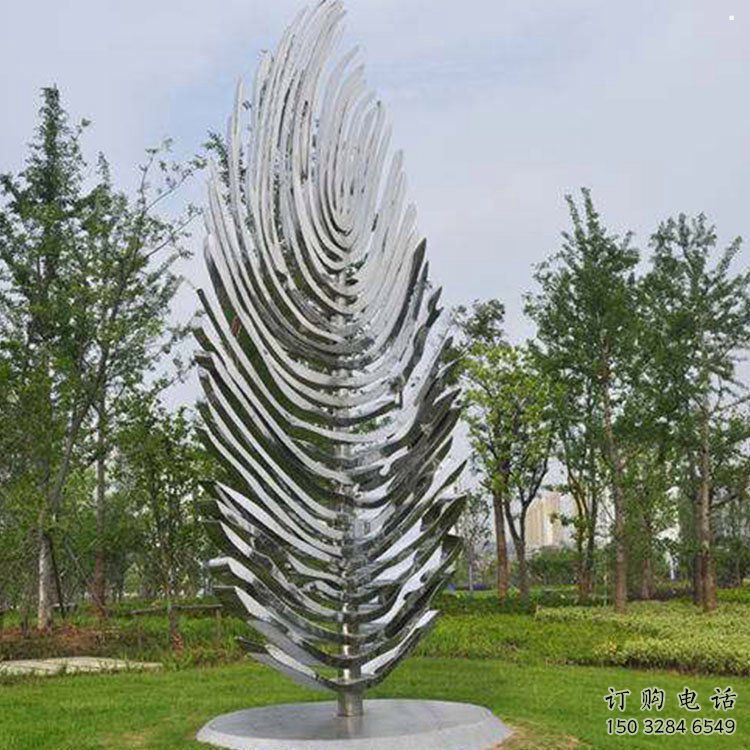 樹葉雕塑標(biāo)準(zhǔn)，景觀雕塑，不銹鋼鏡面樹葉雕塑提供