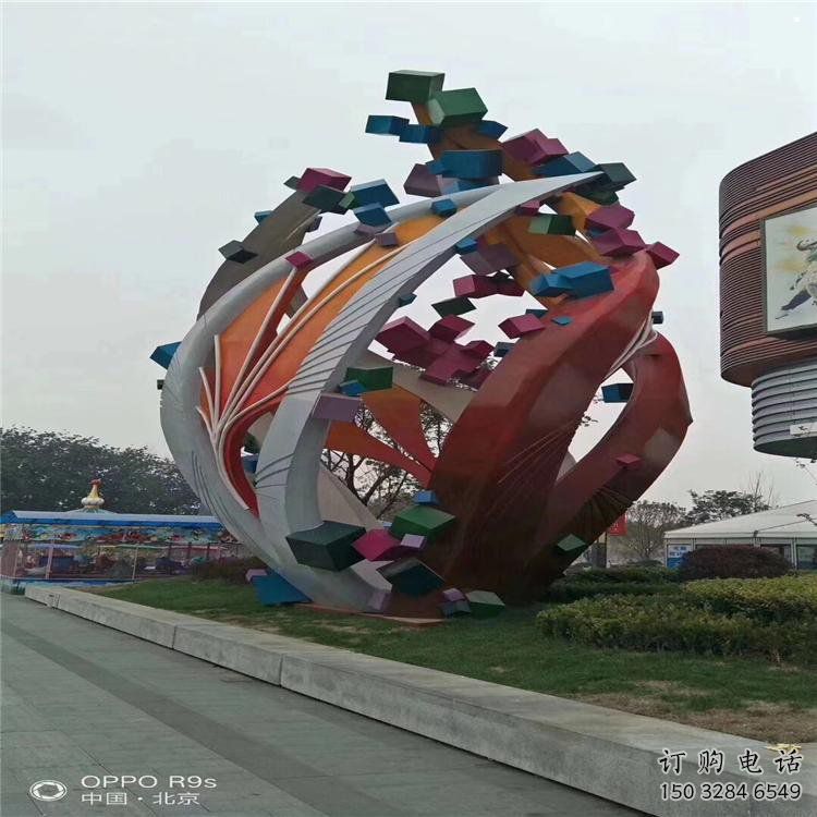 樹葉雕塑精選，市標(biāo)雕塑，金屬烤漆樹葉雕塑廠家