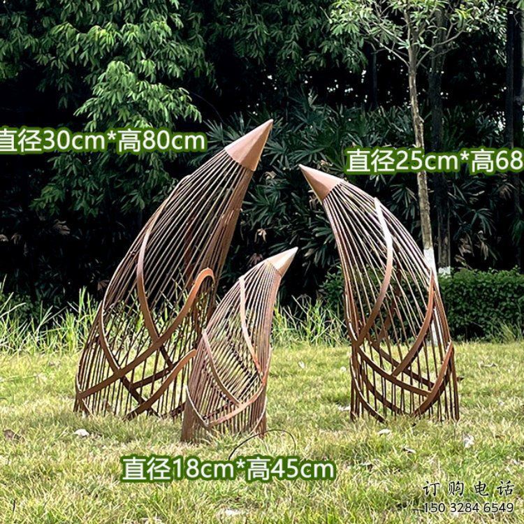 鏤空竹筍雕塑批發(fā)，廣場(chǎng)系列，不銹鋼竹筍雕塑優(yōu)選