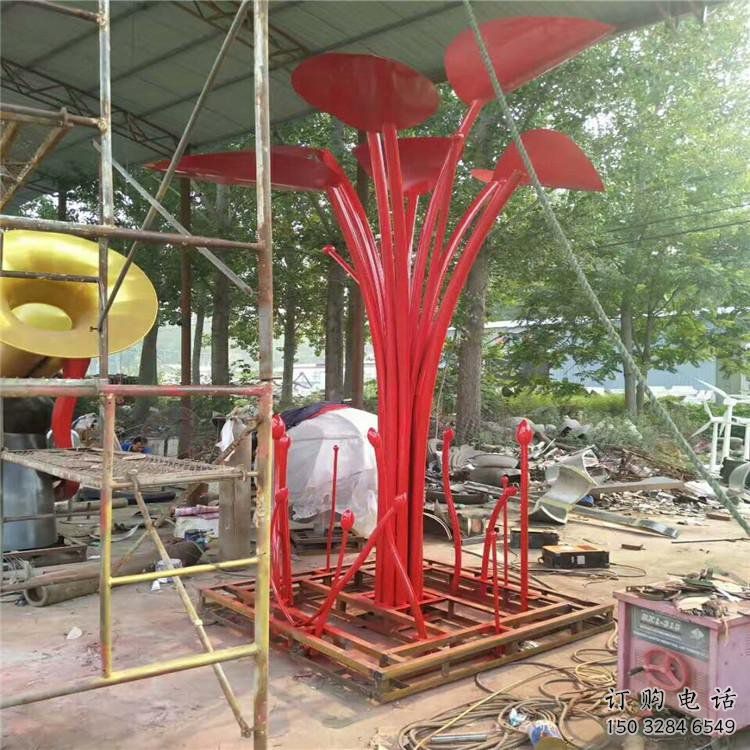 花樹雕塑定做，公園小品，烤漆不銹鋼花樹雕塑定價(jià)
