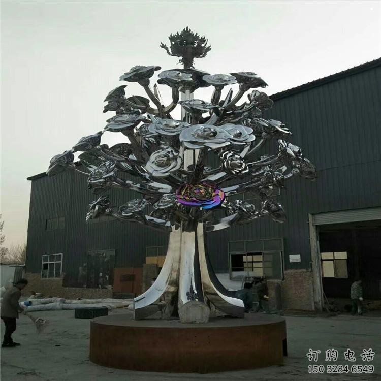 花樹雕塑精選，廣場系列，不銹鋼花樹雕塑承接