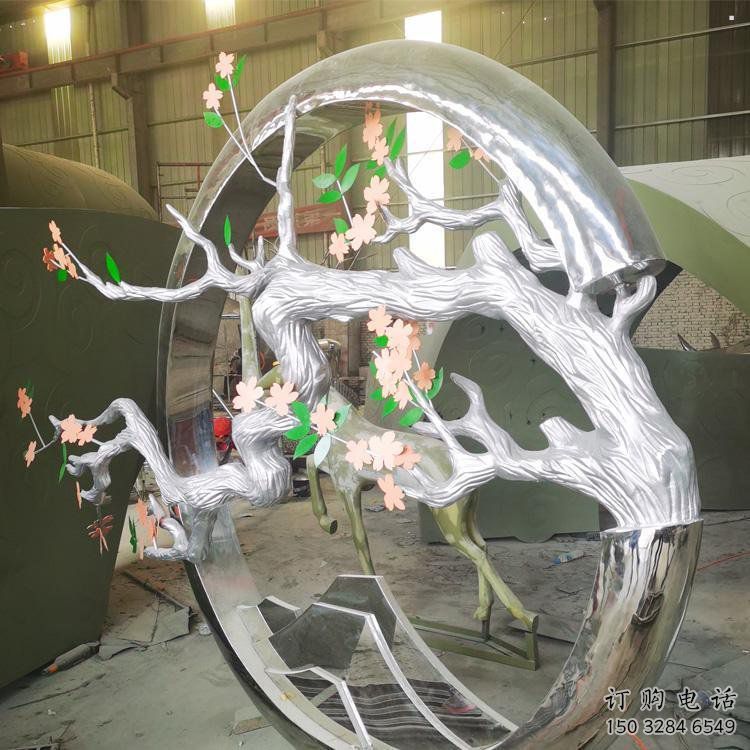 梅花樹雕塑提供，街頭雕塑，不銹鋼梅花樹雕塑優(yōu)價(jià)