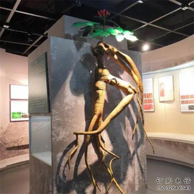 人參雕塑承接，形象組合，室外人參樹雕塑廠家