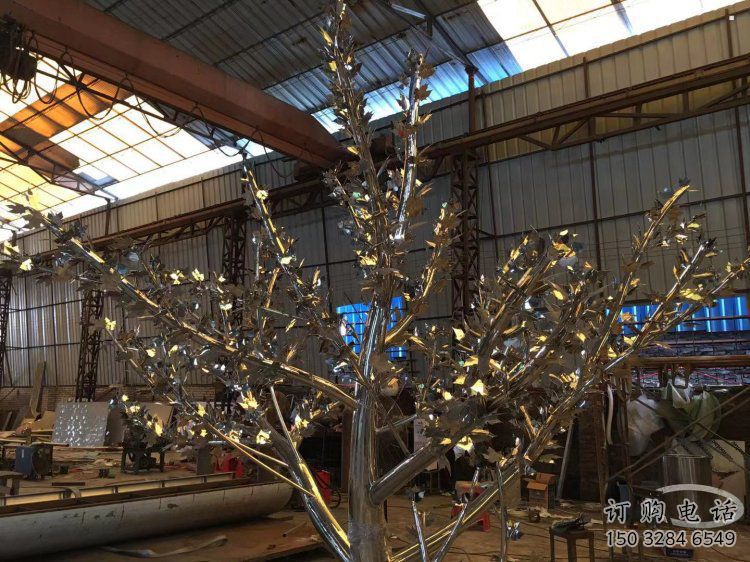 樹(shù)雕塑供應(yīng)，城市雕塑，大型不銹鋼樹(shù)雕塑制造