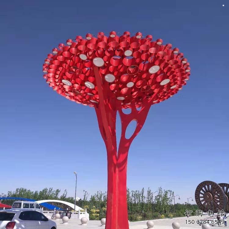 大型樹(shù)干雕塑公司，花園小品，不銹鋼樹(shù)干雕塑常用