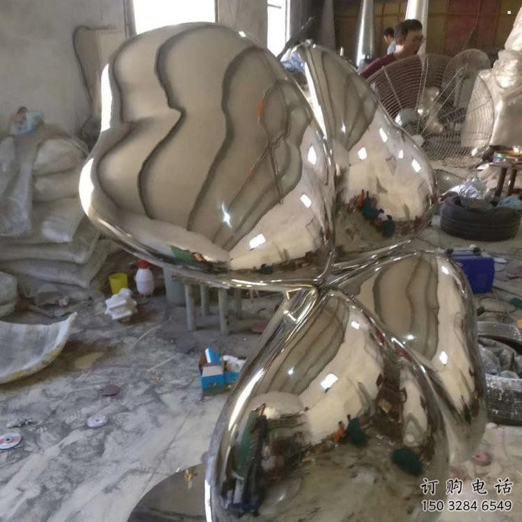 四葉草雕塑訂做，街道標(biāo)識(shí)，不銹鋼四葉草雕塑定做