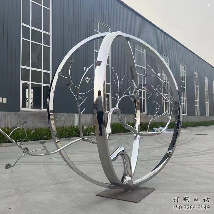 圓環(huán)樹雕塑優(yōu)選，陸地?cái)[件，不銹鋼圓環(huán)樹雕塑供應(yīng)