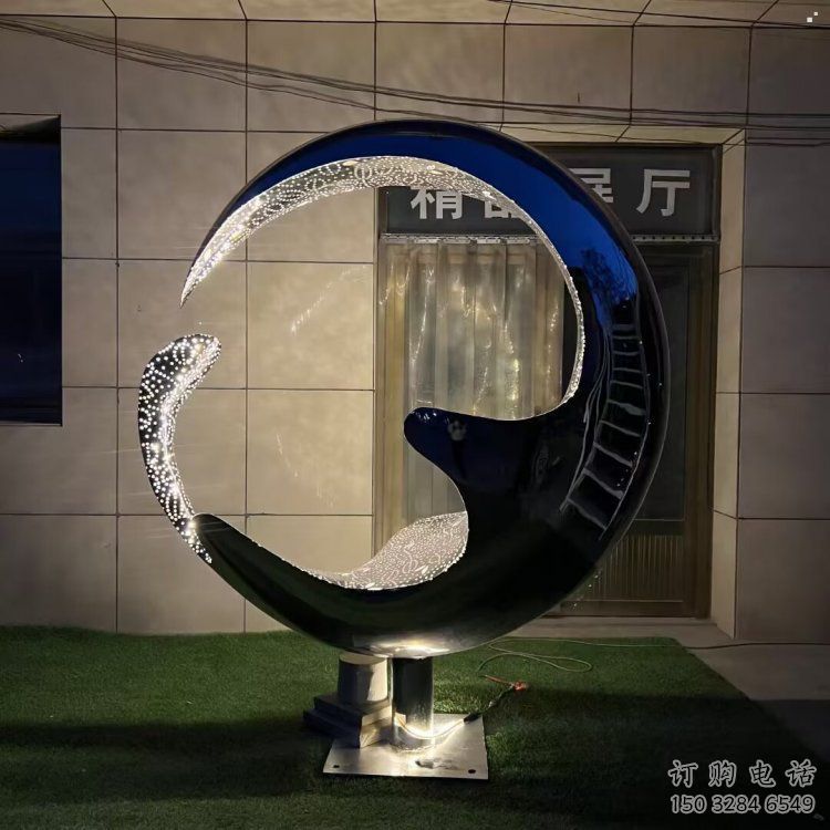 小區(qū)水滴雕塑，拉絲景觀雕塑，抽象效果