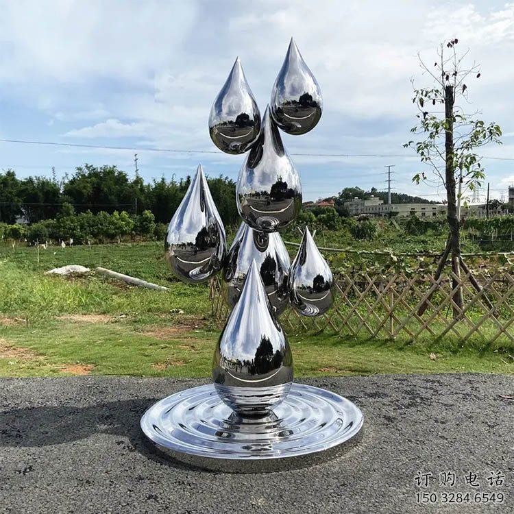 淚滴雕塑常用，景觀概念，不銹鋼淚滴雕塑展品