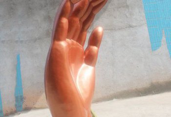 手指雕塑專供，小區(qū)擺件，不銹鋼手指雕塑訂做廠家