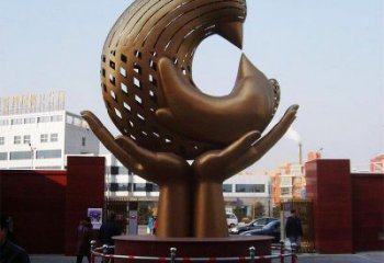 雙手雕塑系列精選，小區(qū)雕塑，不銹鋼雙手雕塑定做廠家