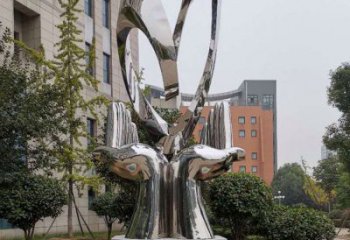 雙手雕塑指用，小區(qū)雕塑，廣場不銹鋼雙手雕塑制作