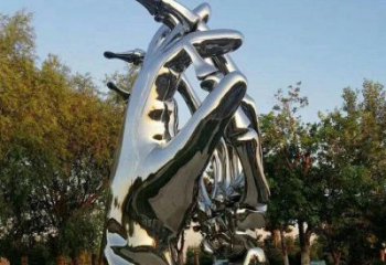 握手雕塑訂做，景觀雕塑，不銹鋼握手雕塑廠家提供