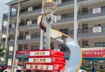 疊書雕塑常用，鋼管組合，不銹鋼疊書雕塑廠家