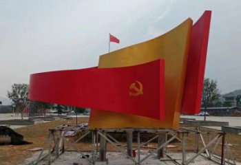 廣場(chǎng)書卷雕塑，抽象水景雕塑，抽象效果