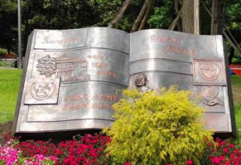 銅書本雕塑選用，景區(qū)案例，銅書本雕塑廠家通用