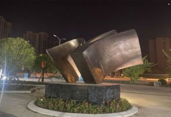銅書籍雕塑精選，彩鋼制作，銅書籍雕塑工廠供給