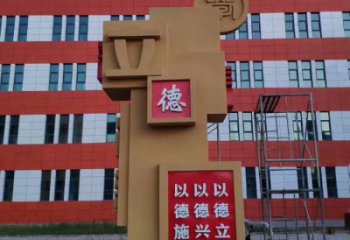 標(biāo)識(shí)竹簡(jiǎn)雕塑