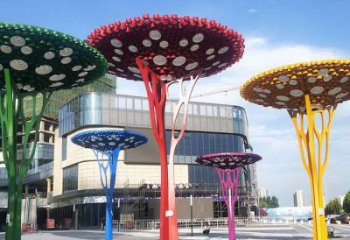 遮陽樹雕塑常用，公園小品，不銹鋼遮陽樹雕塑生產(chǎn)商