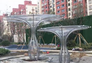 遮陽樹雕塑供應，城區(qū)小品，鏤空遮陽樹雕塑制造商
