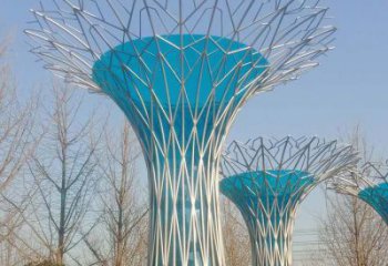 大型鏤空樹(shù)雕塑常用，戶外擺放，烤漆鏤空樹(shù)雕塑廠