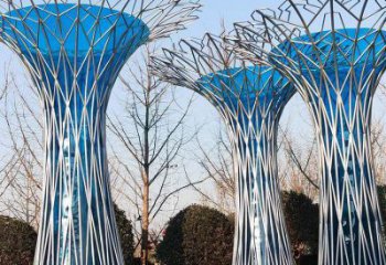 金屬鏤空樹雕塑承接，陸地擺件，烤漆鏤空樹雕塑制造商