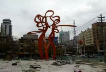 鏤空樹(shù)雕塑，彩鋼制作，烤漆鏤空樹(shù)雕塑生產(chǎn)廠家