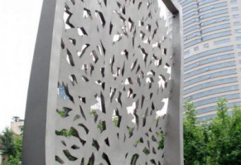 鏤空樹(shù)雕塑精品，白鋼構(gòu)件，鏤空剪紙樹(shù)雕塑制造廠(chǎng)