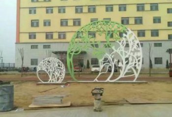 鏤空樹(shù)雕塑預(yù)定，城區(qū)小品，鏤空剪紙樹(shù)雕塑制造商
