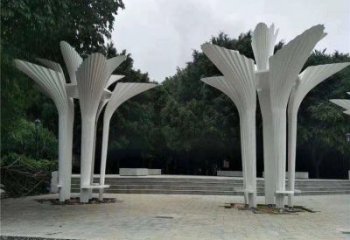 傘樹雕塑精選，街道標(biāo)識，景觀鏤空傘樹雕塑指用