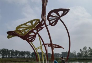 芭蕉葉雕塑常用，景觀概念，不銹鋼芭蕉葉雕塑生產(chǎn)