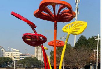 芭蕉葉雕塑訂做，公園雕塑，不銹鋼芭蕉葉雕塑公司