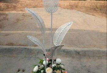芭蕉葉雕塑供求，美陳雕塑，不銹鋼芭蕉葉雕塑制造