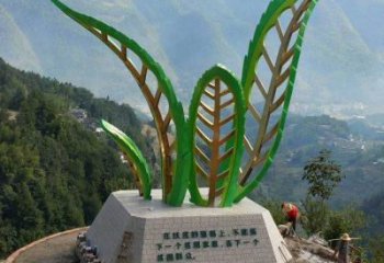 金屬樹葉雕塑制作，鍛造工藝，烤漆樹葉雕塑廠家選用