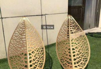 鏤空樹葉雕塑指用，小區(qū)雕塑，廣場鐵藝樹葉雕塑制作