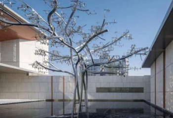 風(fēng)鈴樹雕塑通用，鍛造工藝，不銹鋼風(fēng)鈴樹雕塑通用