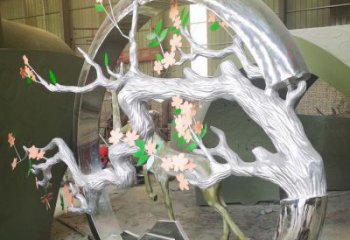 梅花樹雕塑提供，街頭雕塑，不銹鋼梅花樹雕塑優(yōu)價