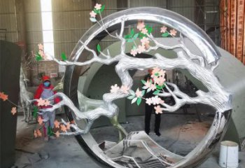 梅花樹雕塑通用，創(chuàng)意雕塑，不銹鋼梅花樹雕塑生產(chǎn)