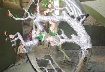 梅花樹雕塑選定，美陳雕塑，不銹鋼梅花樹雕塑工廠