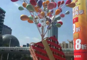 氣球樹雕塑定價，景區(qū)雕塑，玻璃鋼氣球樹雕塑生產(chǎn)商