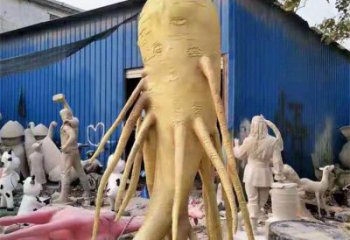人參雕塑服務(wù)商，美陳風格，制造人參樹雕塑廠家
