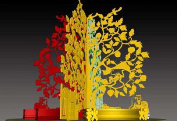 樹干雕塑訂做，小區(qū)雕塑，不銹鋼樹干雕塑廠