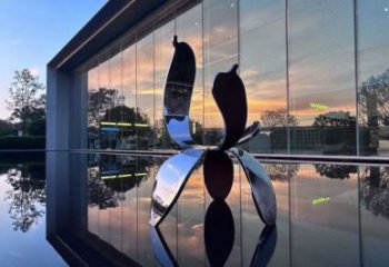 四葉草雕塑展品，景觀雕塑，不銹鋼四葉草雕塑供應(yīng)