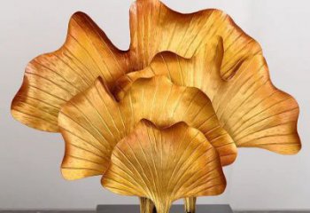 銀杏葉雕塑標(biāo)準(zhǔn)，烤漆工藝，不銹鋼銀杏葉雕塑精品