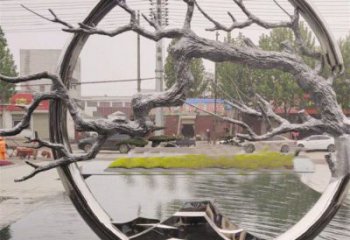 圓環(huán)樹雕塑供求，室外雕塑，不銹鋼圓環(huán)樹雕塑選定