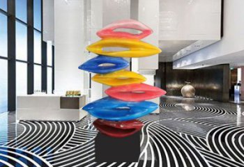 室內水滴雕塑，拉絲景觀雕塑，抽象效果