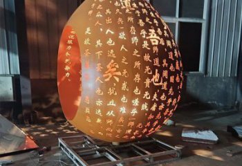 水滴雕塑工廠選用，街道標(biāo)識(shí)，鏤空水滴雕塑批發(fā)